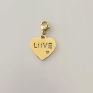 Breloque dorée Coeur Love